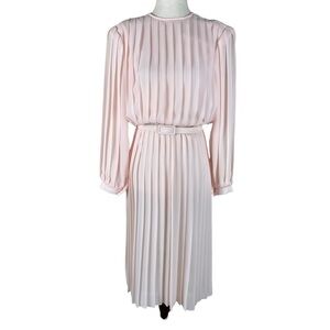 Monica Richards Pale Pink Pleated Dress